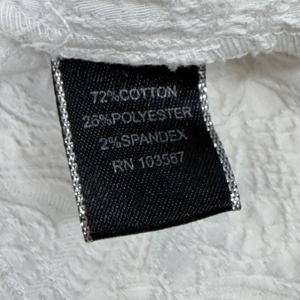 Analogy Petite Cropped Paisley Jacquard Jacket Neutral Brown Stretch - Picture 9 of 9